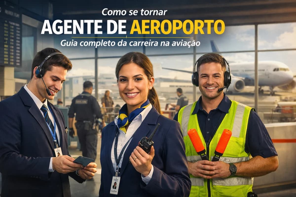 Como se tornar agente de aeroporto: guia completo da carreira na aviação