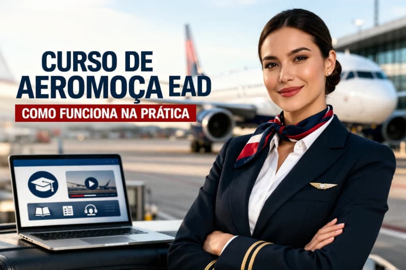 Curso de Aeromoça EAD: como funciona, e se vale a pena fazer