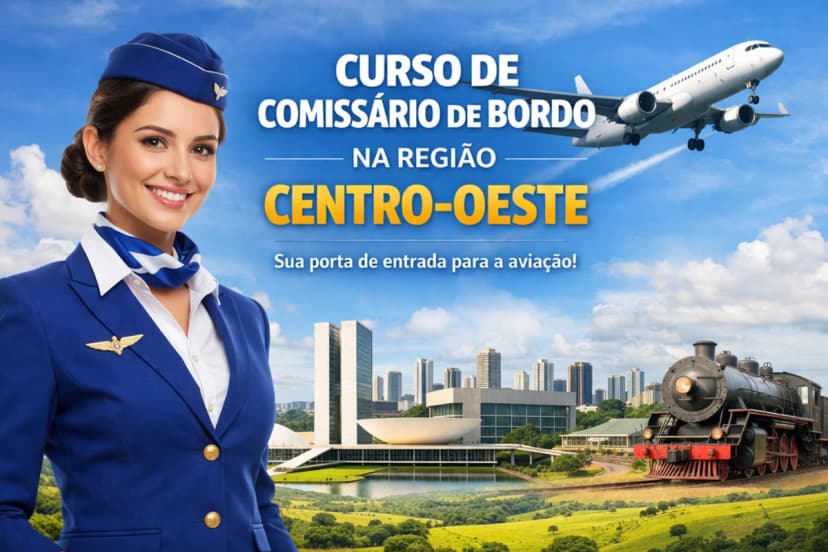 Curso de Comissário de Bordo na Região Centro-Oeste