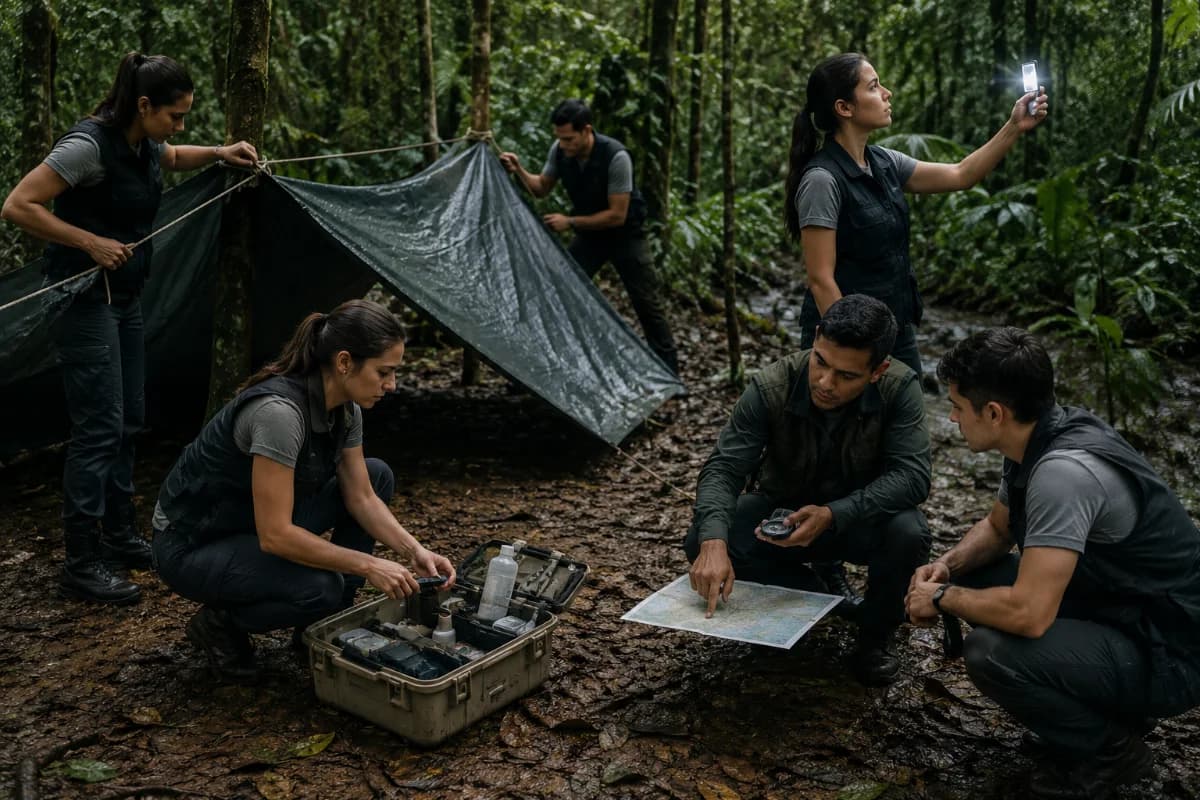 Sobrevivência na selva: como funciona o treinamento de comissários de bordo